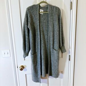 Abercrombie & Fitch Gray Knit Cardigan